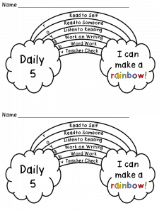 Freebie: Daily 5 Rainbow Tracker