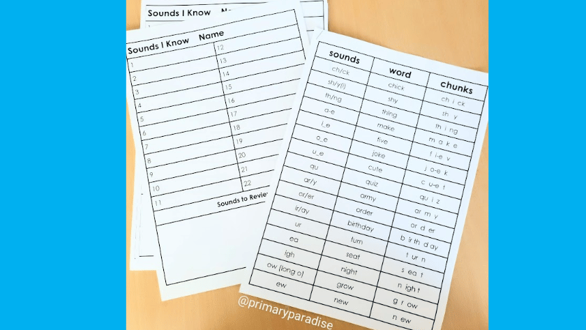 A sounds I know assessment