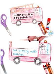 Fire safety craft FREE one page- Fire activities, fire safety books ...