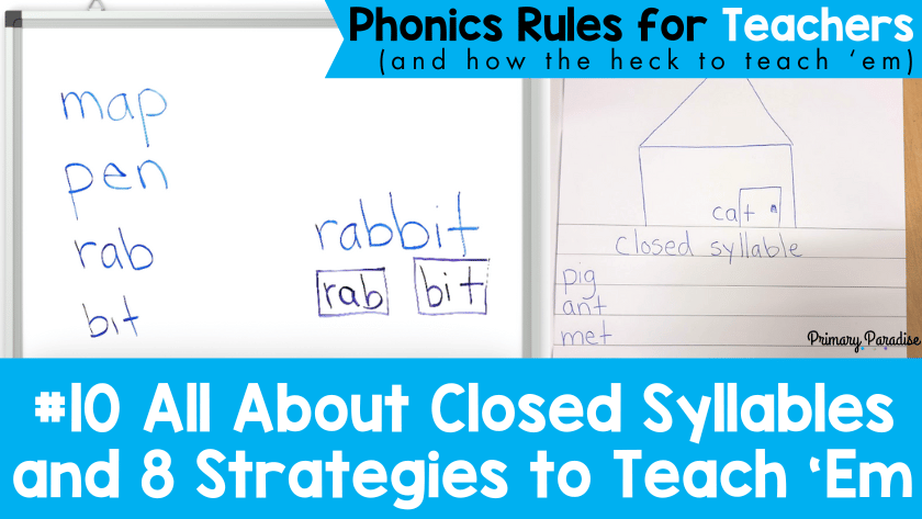 What is a Closed Syllable and How to Teach It: 8 Strategies