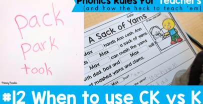 CK vs K Explained and How to Teach It Phonics Rules for Teachers