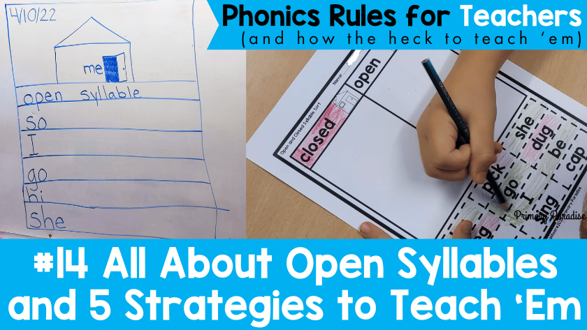 What are Open Syllables and 5 Simple Strategies to Teach Them