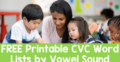 CVC Short Vowel Word Family Free Printable Word Lists