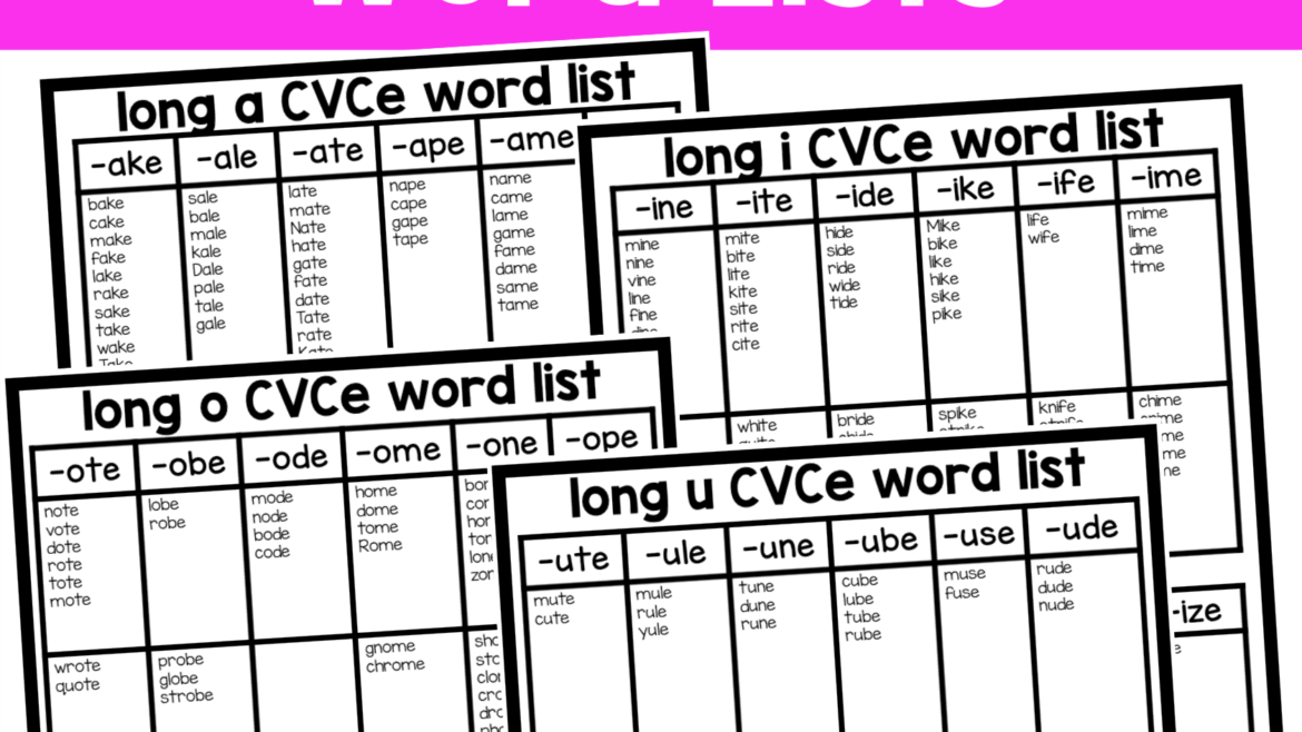 click here to download cvce long vowel lists