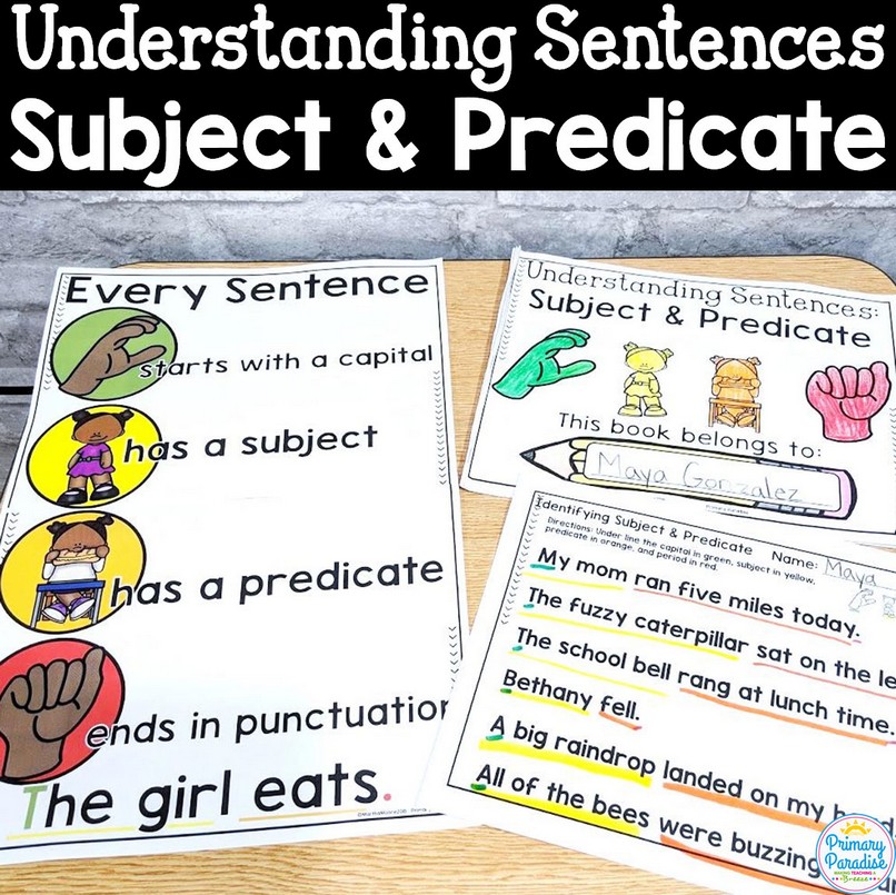 Sentences Subject Predicate