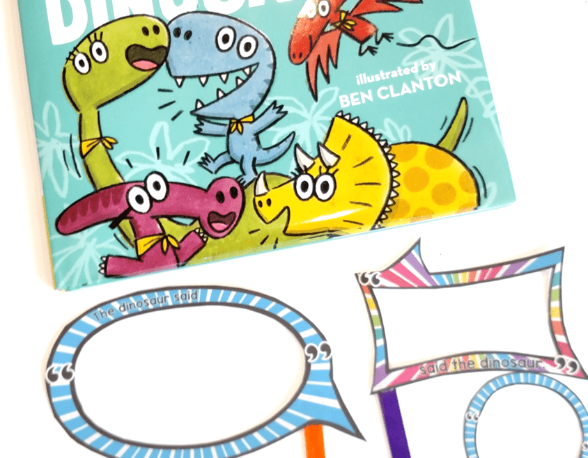 Use Laurie Berkner's We are the Dinosaurs to teach dialogue with this fun, free activity! 5