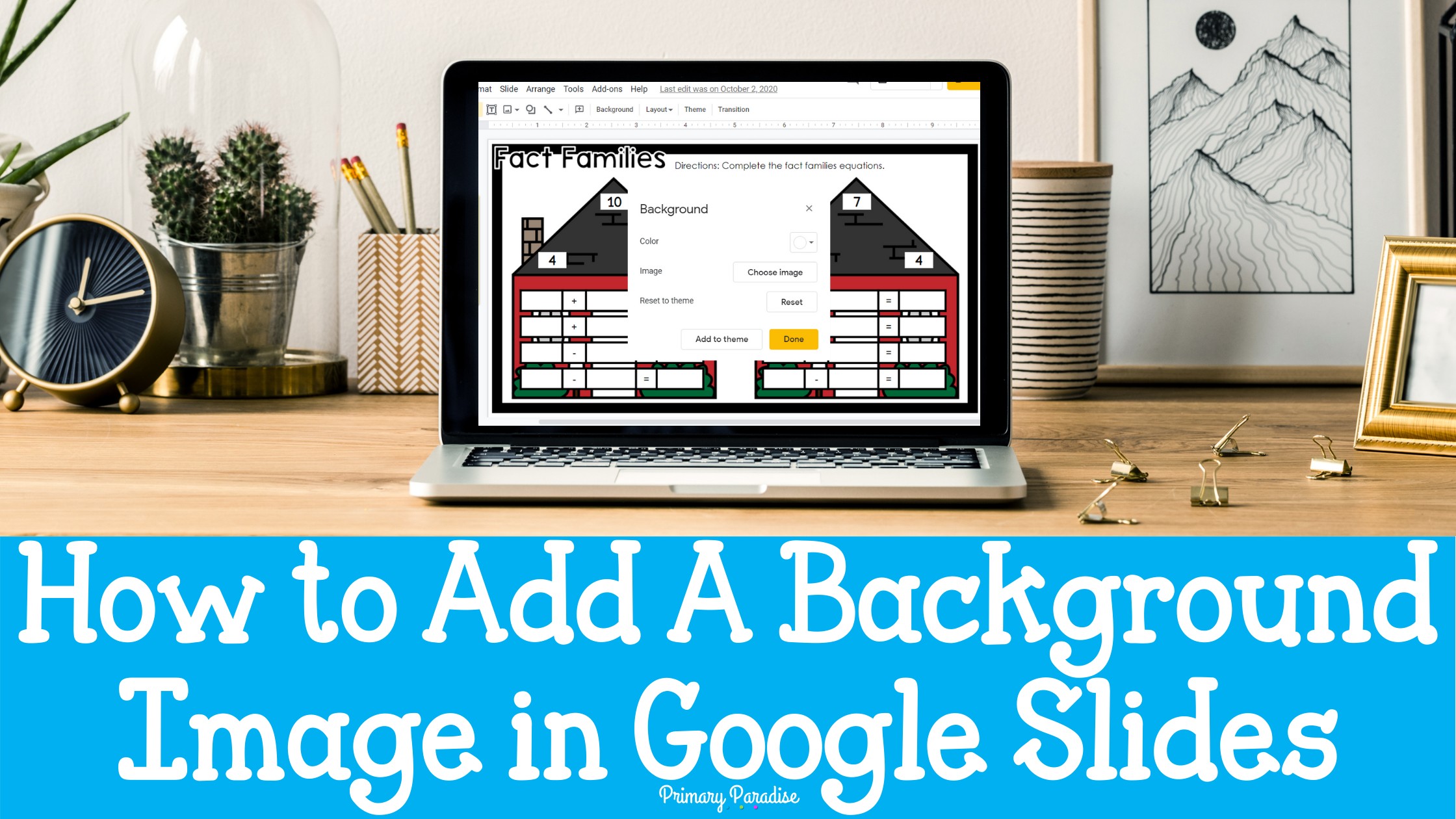 how to make a background picture in google slides