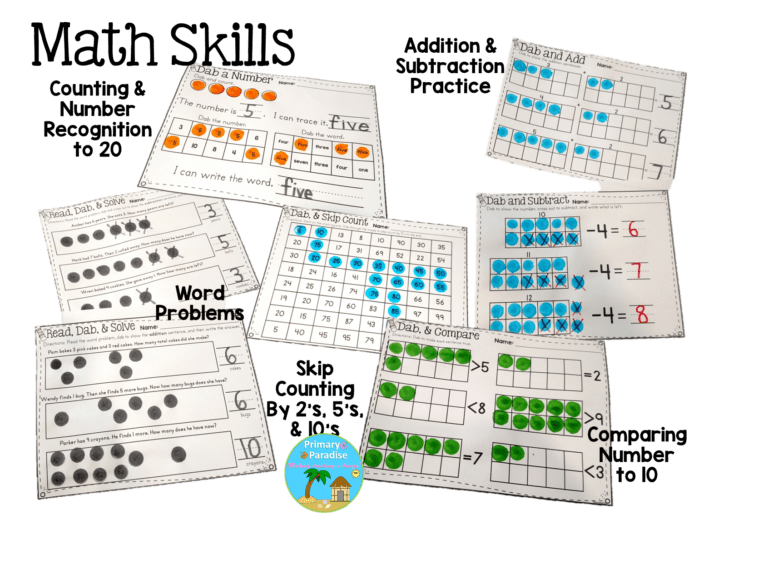 Dab & Learn Number Sense Math Activities