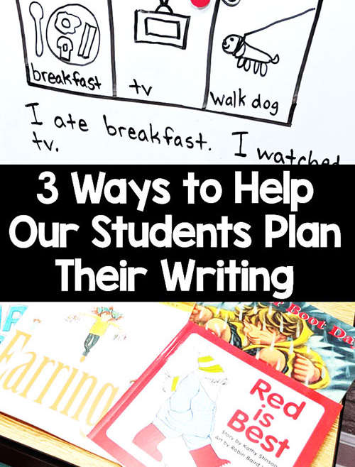 Picture of Learning how to plan writing is incredibly important. If we are able to teach students how to make a plan before beginning writing, we are setting them up for writing success. If students don't learn how to plan their writing, we end up with very long stories that don't make sense, or super short stories that are lacking in detail. Today I'm going to share 3 effective ways to help teach our students how to plan their writing pieces.